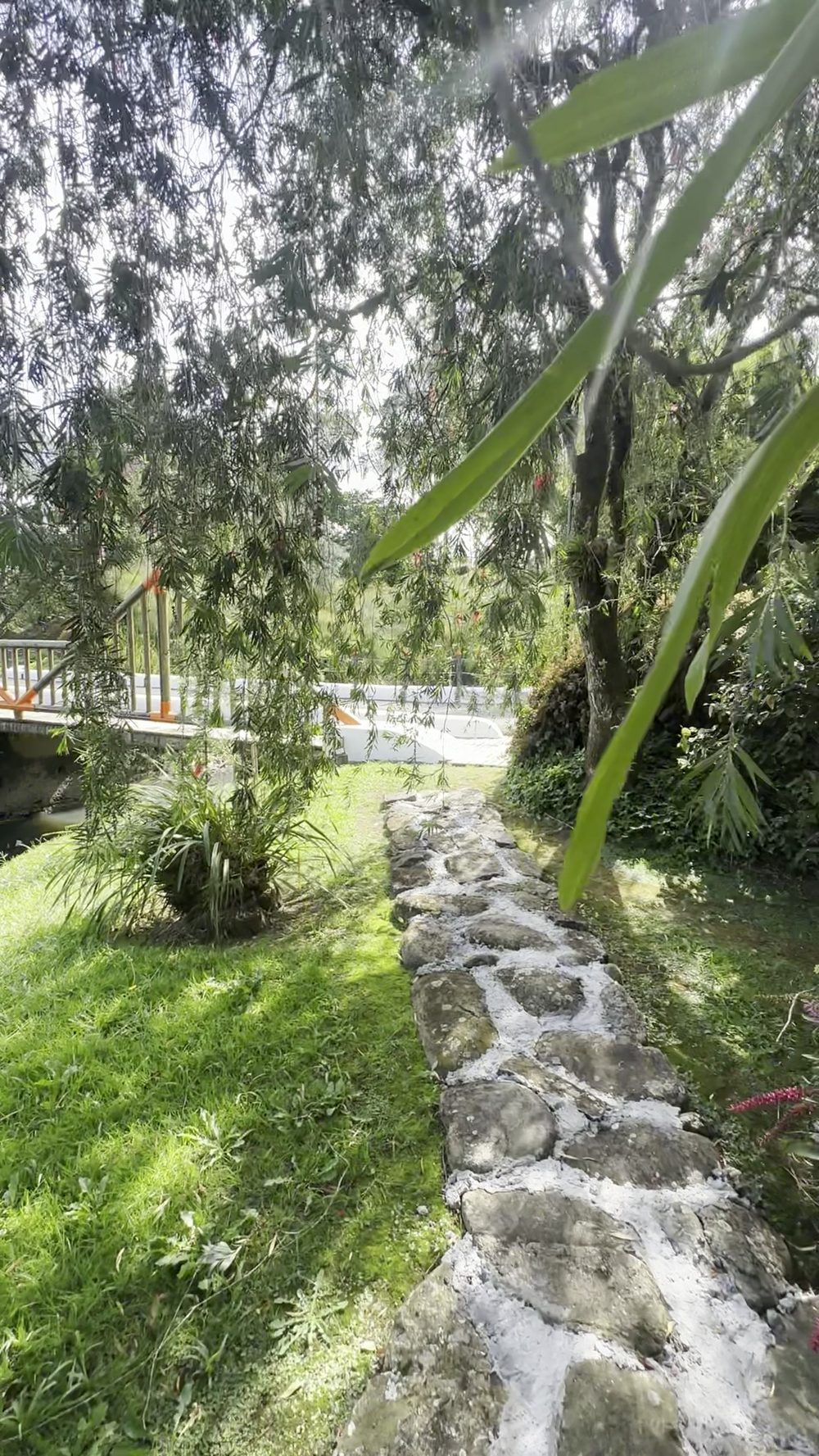 Quebrada y cascada en el parque ecológico